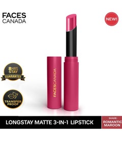 Faces Canada Faces Canada Long Stay 3 in 1 Matte Lipstick Romantic 2 gm  - Image 2