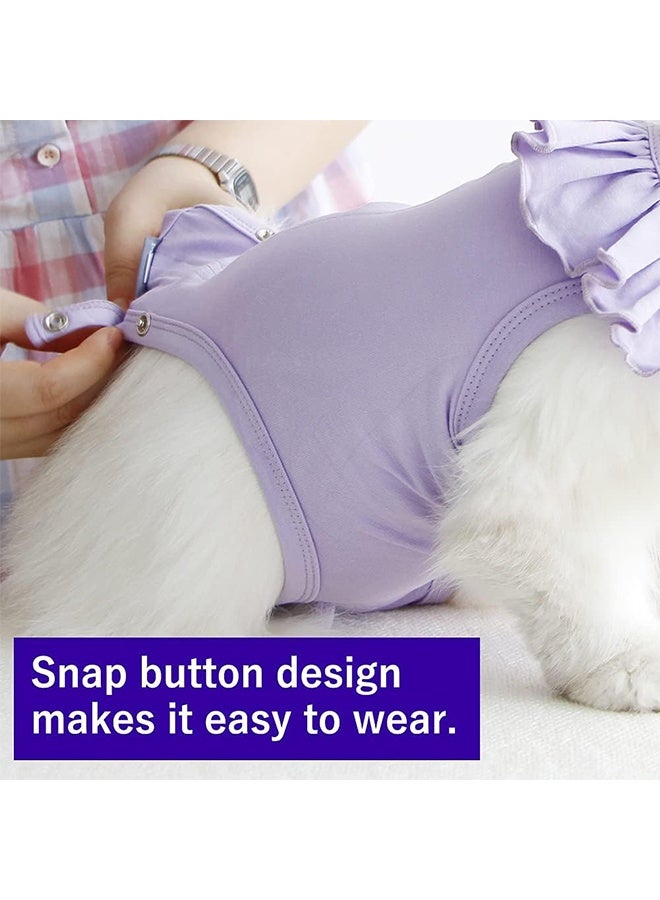 Cat Surgery Recovery Suit Kitten Onesie for Cats After Surgery Female Breathable Kitty Spay Suit for Abdominal Wound Skin Diseases E-Collar Alternative Wear(Purple,M) - Image 2