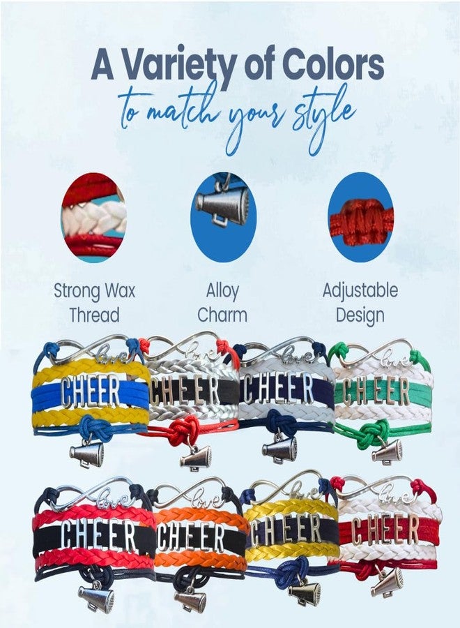 إنفينيتي كوليكشن مجموعة إنفينيتي - سوار التشجيع - مجوهرات إنفينيتي لوف قابلة للتعديل بألوان الفريق، مجوهرات وإكسسوارات التشجيع، هدية للمشجعات والفرق - Image 4