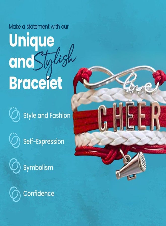 إنفينيتي كوليكشن مجموعة إنفينيتي - سوار التشجيع - مجوهرات إنفينيتي لوف قابلة للتعديل بألوان الفريق، مجوهرات وإكسسوارات التشجيع، هدية للمشجعات والفرق - Image 3