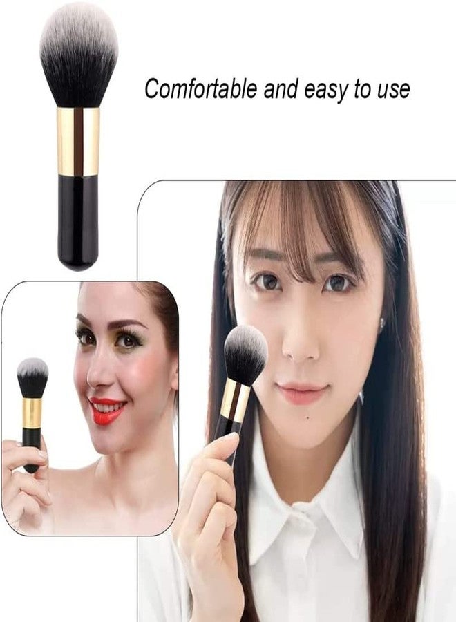 RECTYO GALLERY 1 PCS Round Top Makeup Brush Face Blush Powder Cosmetic Brushes Travel Size Powder Brush for Blending, Cream,Blush Buffing Stippling Face Makeup Tools - Image 4