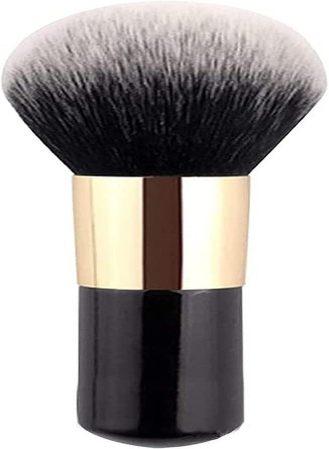 RECTYO GALLERY 1 PCS Round Top Makeup Brush Face Blush Powder Cosmetic Brushes Travel Size Powder Brush for Blending, Cream,Blush Buffing Stippling Face Makeup Tools - Image 1