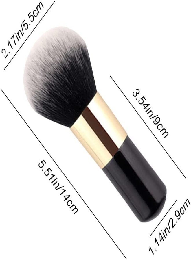 RECTYO GALLERY 1 PCS Round Top Makeup Brush Face Blush Powder Cosmetic Brushes Travel Size Powder Brush for Blending, Cream,Blush Buffing Stippling Face Makeup Tools - Image 2