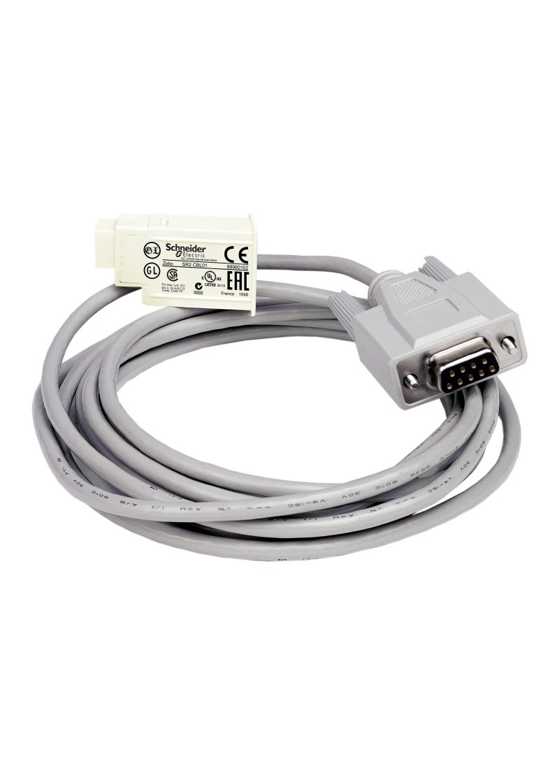 Schneider Electric - Schneider PLC Zelio Logic_ SUB-D 9-pin PC connecting cable - for smart relay Zelio Logic - 3 m_ [SR2CBL01] - Image 1