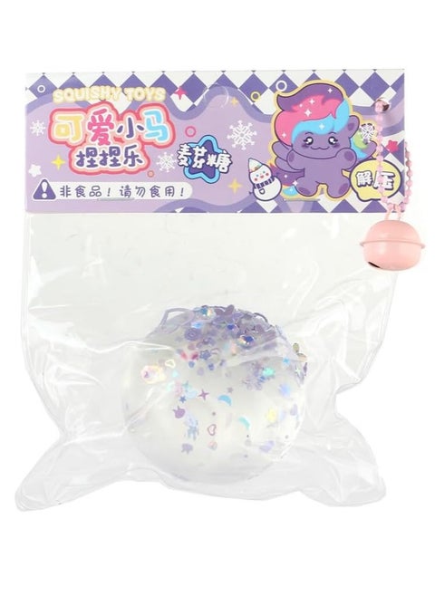 Purple circular squishy toy for children