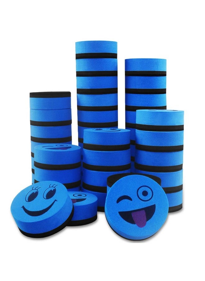 Heqishun Heqishun 40 Pack Magnetic Whiteboard Erasers Dry Eraser Dry Erase Erasers Bulk Chalkboard Eraser Cleaner for Classroom, Office (Blue, 2 inch)  - Image 1