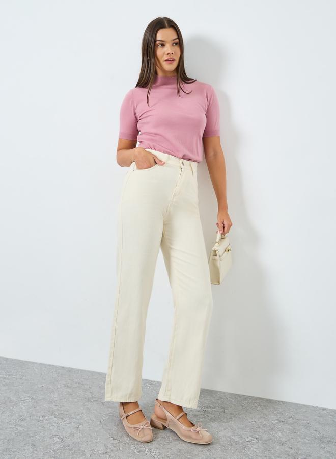 ستايلي جينز كاجوال بقصة أرجل مستقيمة - Image 1