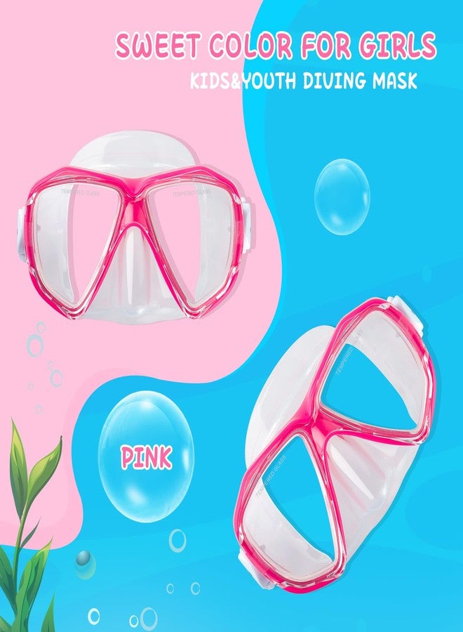 EXP VISION Kids Snorkel Diving Mask 180° Anti-Fog Child Swim Mask, Tempered Glass Swim Goggles with Nose Cover Anti-Leak Swim Goggles for Swimming Diving Snorkeling for 4-14 Boys Girls Youth (Bright Pink) - Image 5