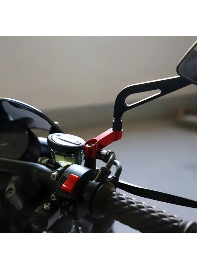 Silvery Aluminum Front Mirror Bracket Motorcycle Electric Vehicle Seat Extension - Image 4