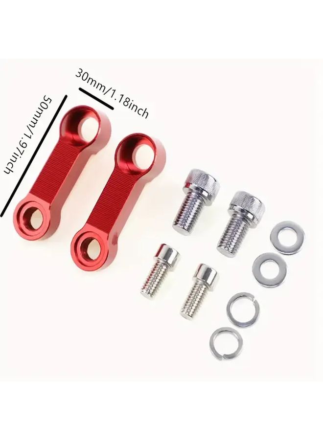 Silvery Aluminum Front Mirror Bracket Motorcycle Electric Vehicle Seat Extension - Image 2