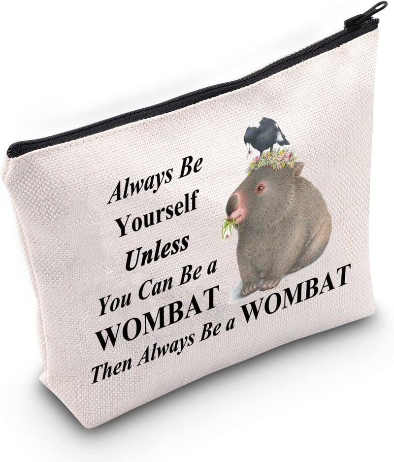 LEVLO Funny Wombat Cosmetic Makeup Bag - Image 1