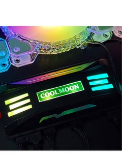 KASTWAVE PWM Fan Temperature Controller Integrator Remote Control Computer RGB Light Adapter 8x4Pin Fan Speed Controller Ports 10 5V ARGB Ports with Magnet  - Image 2