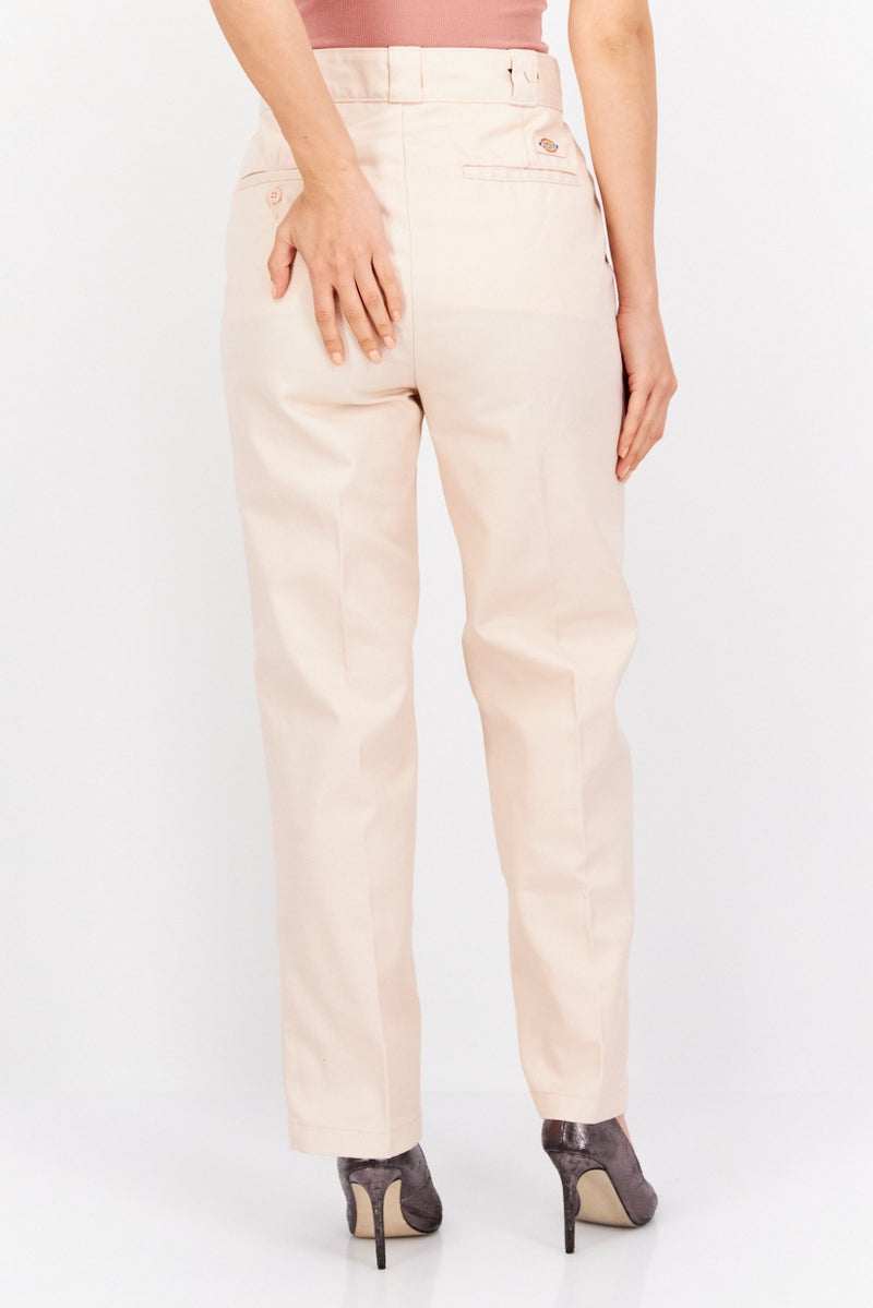 Dickies Women Regular Fit Solid Chino Pants, Light Pink - Image 4