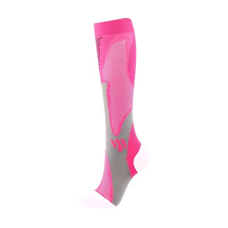 Carefully Selected Sports Long Compression Calf Socks, Strong Pressure Sports Compression Socks, Outdoor Cycling Elastic Compression Socks - Image 1