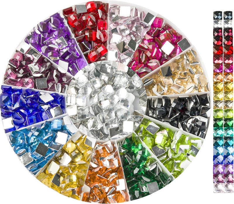 Forever young Rhinestones Diamond Painting Beads Diamond Bead Art Diamond Painting Drills Diamond Painting Accessories Diamond Art Accessories and Tools Rhinestones for Makeup 20 Colors Square Bead 20000PCS - Image 3