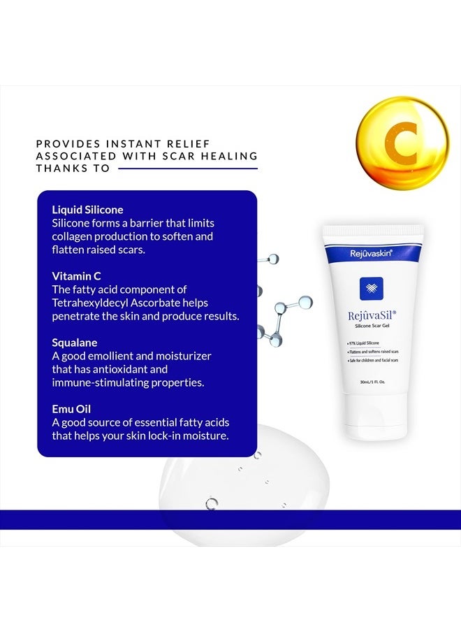 Rejuvaskin - Rejuvasil Silicone Scar-Gel, 0.33 Ounce - Image 1