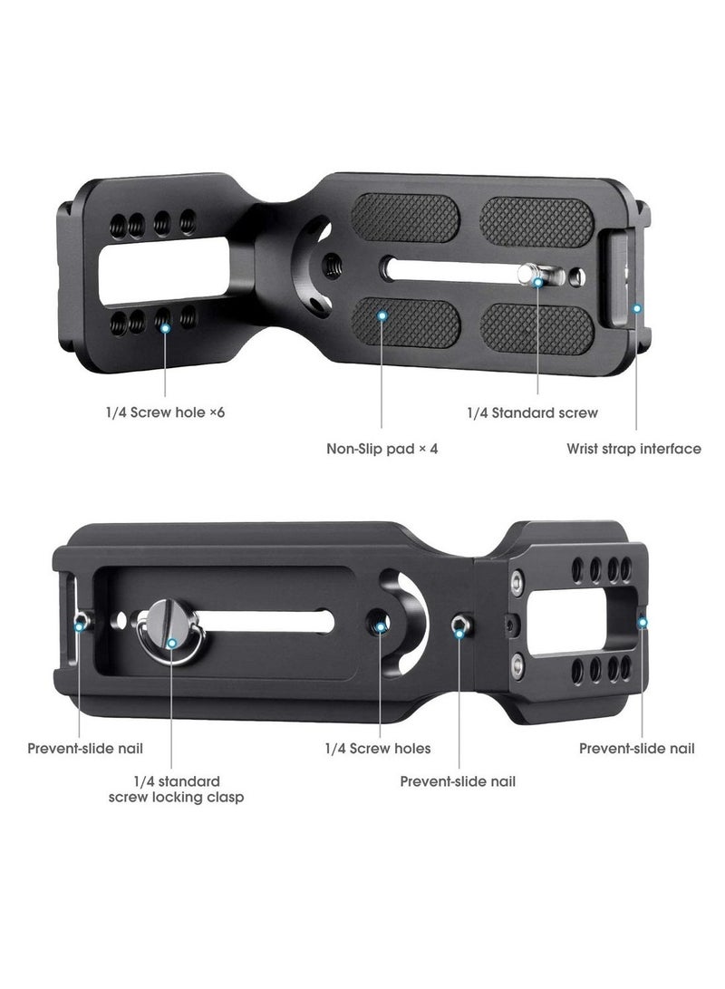 DSLR Camera L-type Quick Release Plate Vertical Horizontal Switching Tripod Quick Release Board Compatible With Canon/Nikon/Sony/DJI/Osmo/Ronin/Zhiyun Stabilizer Tripod Monopod - Image 2