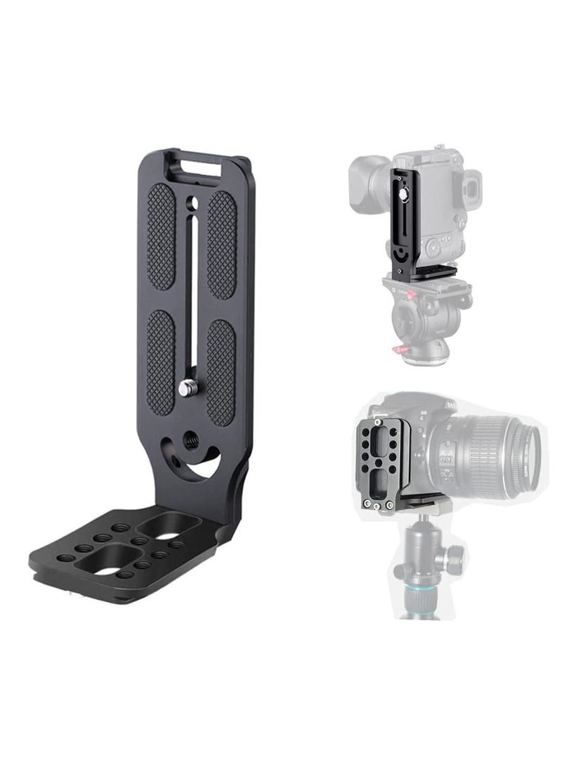 DSLR Camera L-type Quick Release Plate Vertical Horizontal Switching Tripod Quick Release Board Compatible With Canon/Nikon/Sony/DJI/Osmo/Ronin/Zhiyun Stabilizer Tripod Monopod - Image 1
