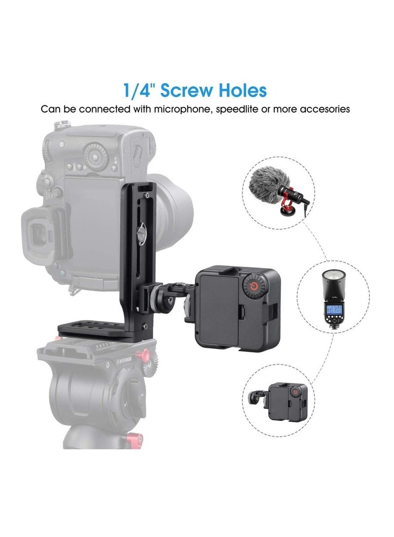 DSLR Camera L-type Quick Release Plate Vertical Horizontal Switching Tripod Quick Release Board Compatible With Canon/Nikon/Sony/DJI/Osmo/Ronin/Zhiyun Stabilizer Tripod Monopod - Image 3