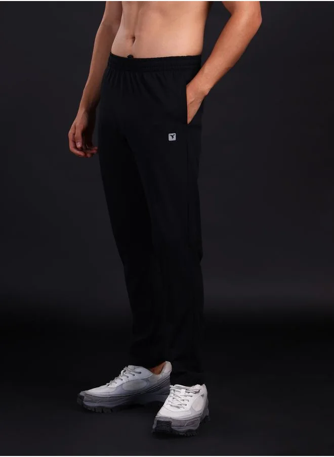تكنوسبورت Technosport Solid Slim Fit Trackpants with Drawstring