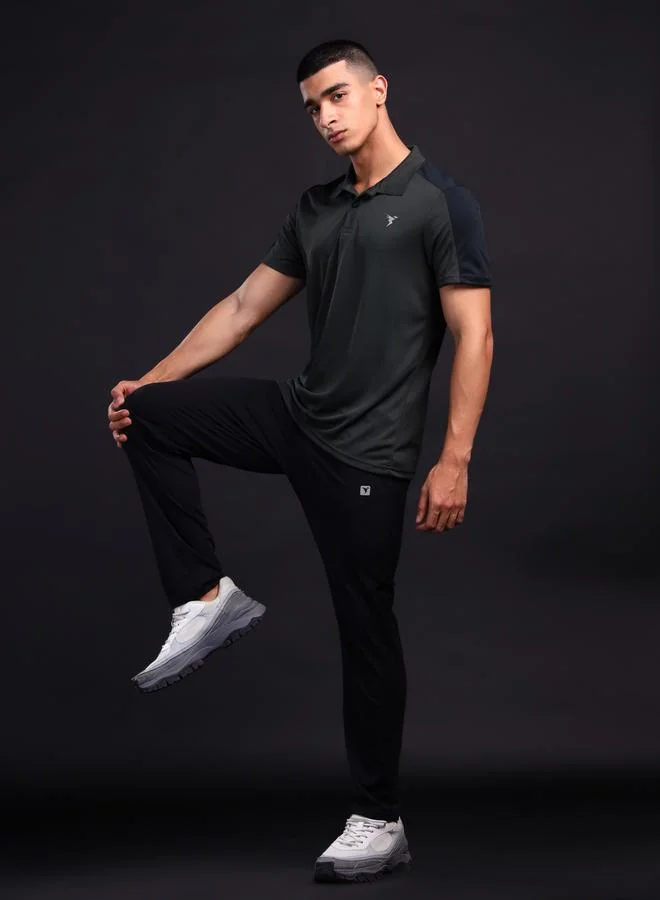 Technosport Technosport Solid Slim Fit Trackpants with Drawstring