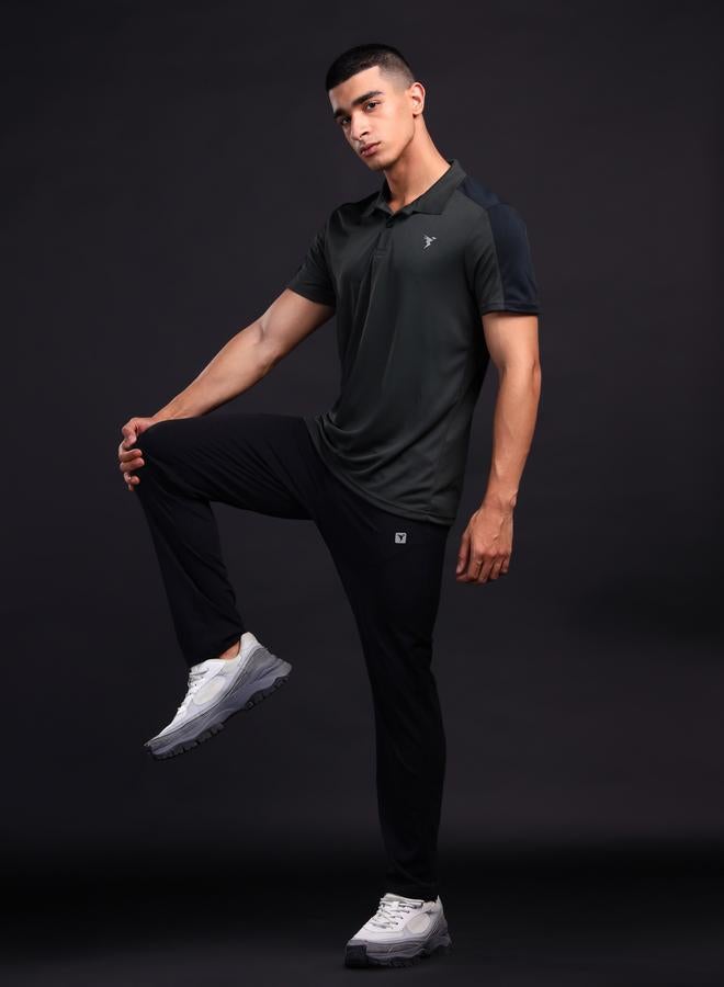 Technosport Solid Slim Fit Trackpants with Drawstring - Image 5