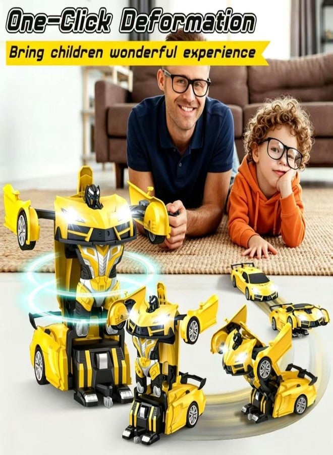 Transform Remote Control Car, RC Cars for Boys Age 3-5 6-8, One-Button Transform Toy Cars, 2.4GHz, 360° Spin, 1:18 Scale, Flashing Headlight,3-8 Year Old Grandkids Christmas Birthday Gifts - Image 3