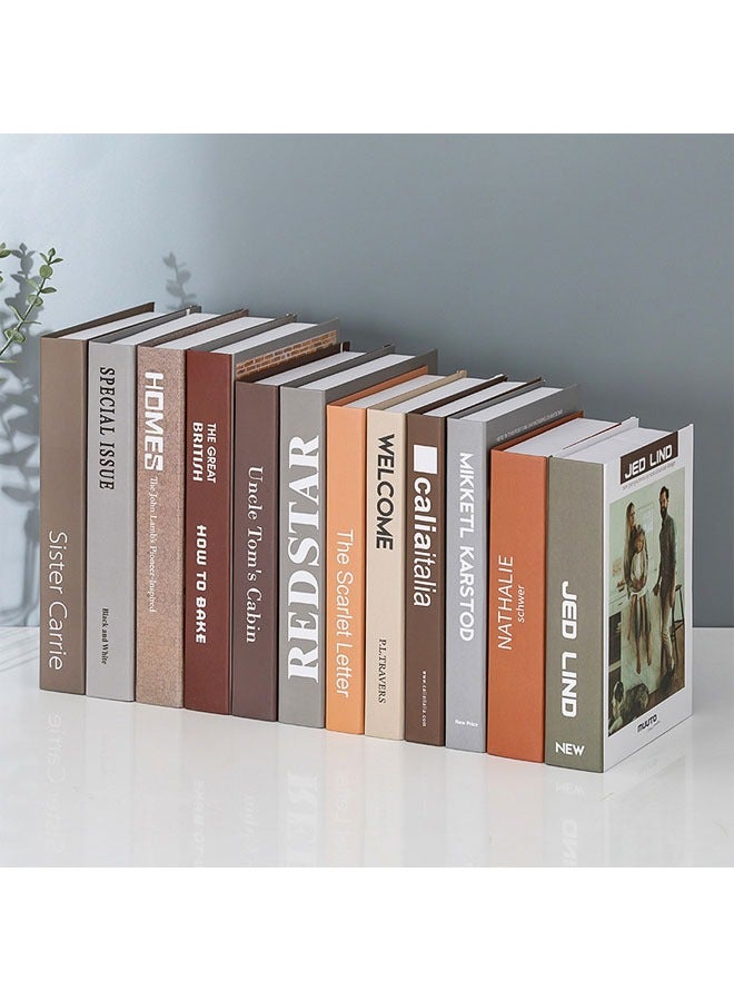 Beauenty Coffee Table Decorative Books For Home Decor, Fake Books For Decoration, Aesthetic Bookshelf Decor for Living Room Office Bedroom, 12 Piece