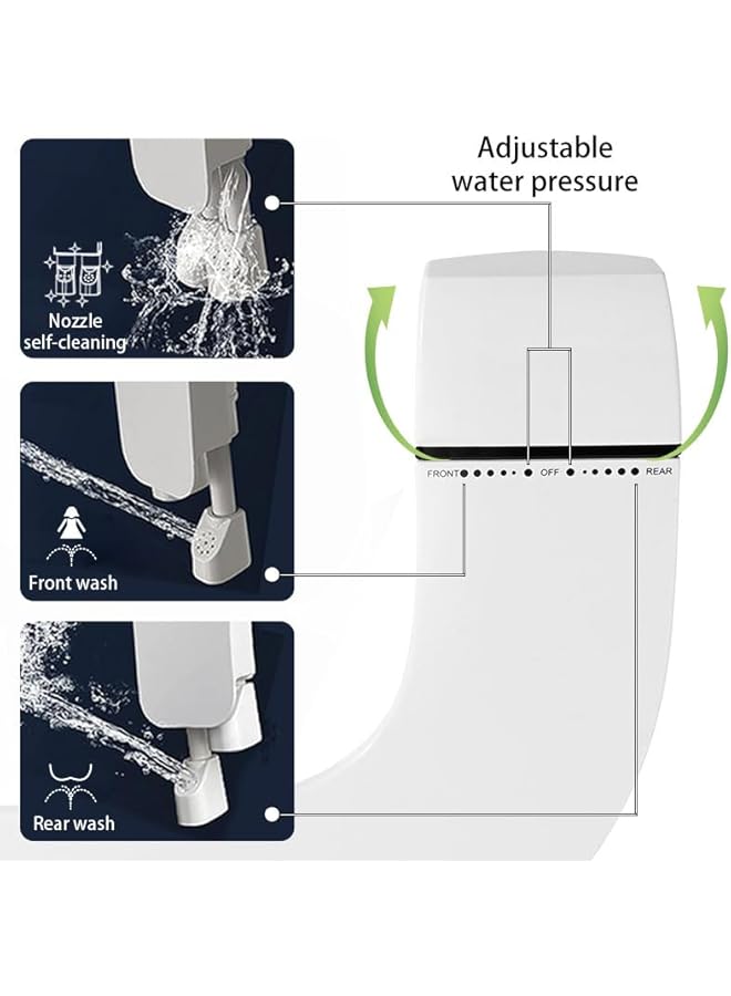 The Bros Ultra Slim Cold Water Bidet Toilet Attachment Dual Nozzle Self-Cleaning Bidet Smart Non Electric Toilet Bidets essential for Home Toilet & travel hygiene - Image 2