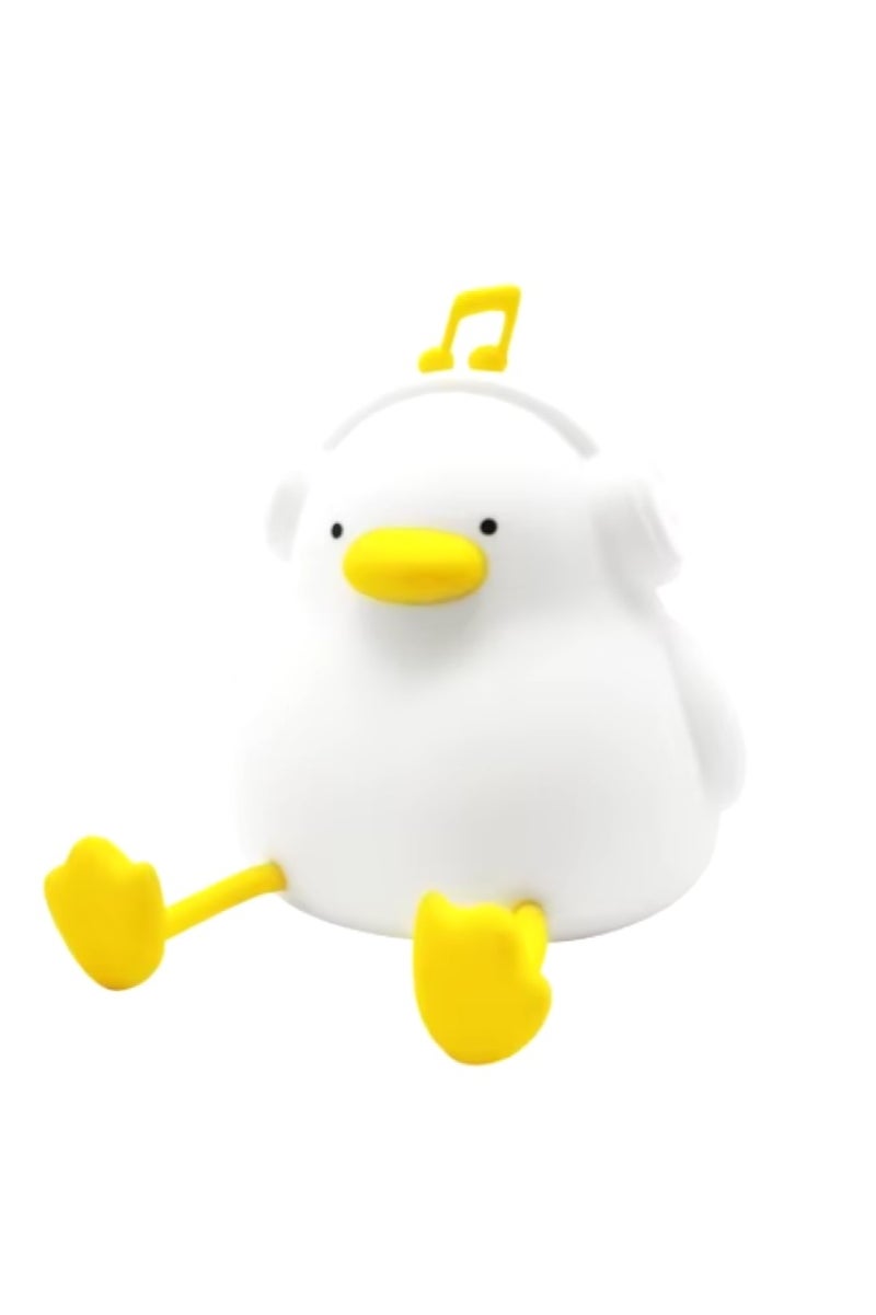 eBasket Duck Shape Night Light, Cute Duck Lamp with Headphones, Perfect Silicone Night Light for Bedroom, Musical Decor with Dimmable Timer, Rechargeable Gift for Kids Girls on Birthdays and Christmas - Image 4