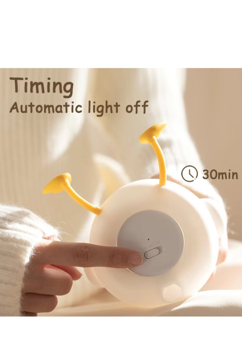 eBasket Duck Shape Night Light, Cute Duck Lamp with Headphones, Perfect Silicone Night Light for Bedroom, Musical Decor with Dimmable Timer, Rechargeable Gift for Kids Girls on Birthdays and Christmas - Image 3