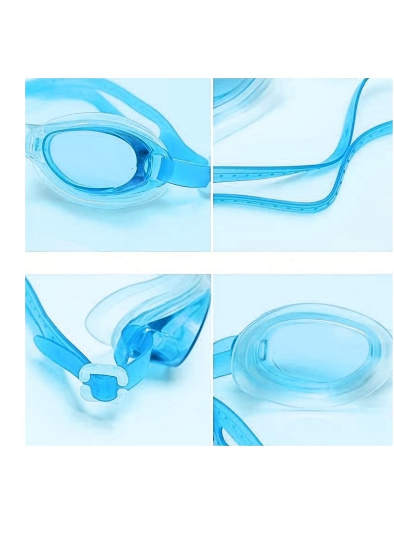 Generic Anti-fog Swimming Goggles with Earplugs DZ-1600 - Light Blue  - Image 4