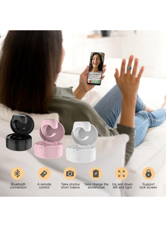 TIK TOK Bluetooth Remote Control Page Turner for iPhone iPad Android, Mini TIK TOK Wireless Scrolling Ring, Cell Phone Camera Shutter Selfie Remote, Fashion Smart Ring Remote - Image 4