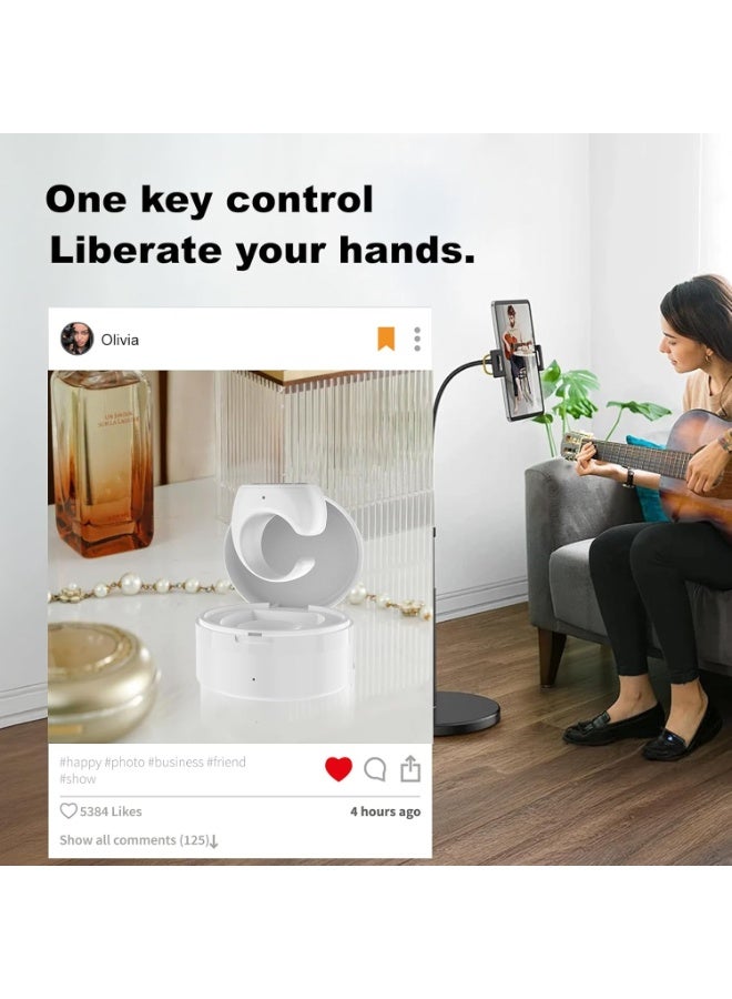 TIK TOK Bluetooth Remote Control Page Turner for iPhone iPad Android, Mini TIK TOK Wireless Scrolling Ring, Cell Phone Camera Shutter Selfie Remote, Fashion Smart Ring Remote - Image 2