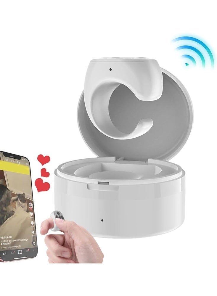 TIK TOK Bluetooth Remote Control Page Turner for iPhone iPad Android, Mini TIK TOK Wireless Scrolling Ring, Cell Phone Camera Shutter Selfie Remote, Fashion Smart Ring Remote - Image 1