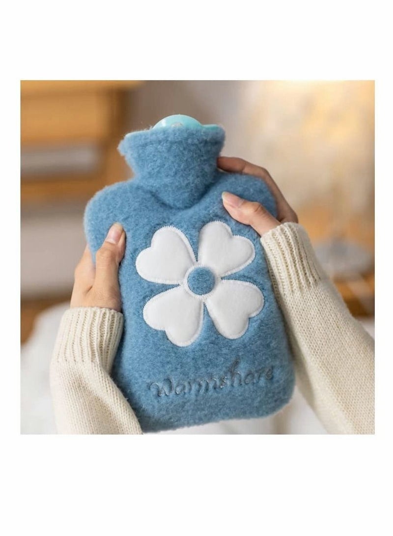 Excefore Hot Water Bottle with Soft Cover, 500ML Small Hot Water Bottle,Wearable hot Water Bottle, for Neck, Shoulder Pain and Hand Feet Warmer, Menstrual Cramps, Hot Compress and Cold Therapy - Image 5