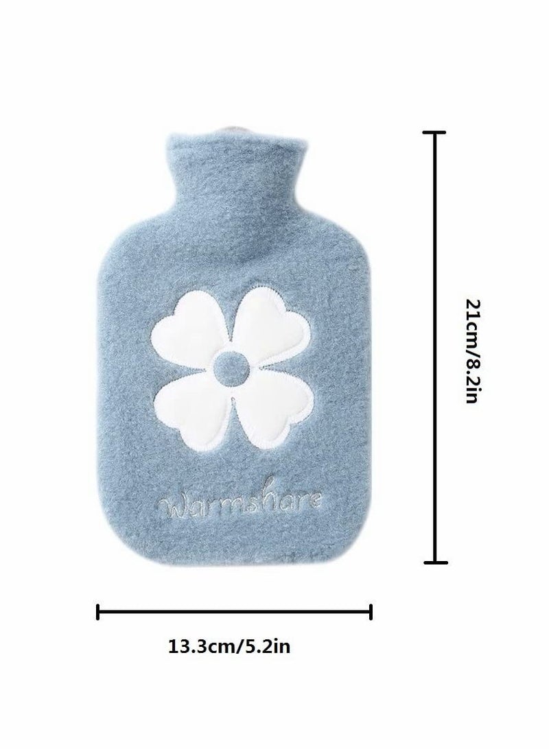Excefore Hot Water Bottle with Soft Cover, 500ML Small Hot Water Bottle,Wearable hot Water Bottle, for Neck, Shoulder Pain and Hand Feet Warmer, Menstrual Cramps, Hot Compress and Cold Therapy - Image 2
