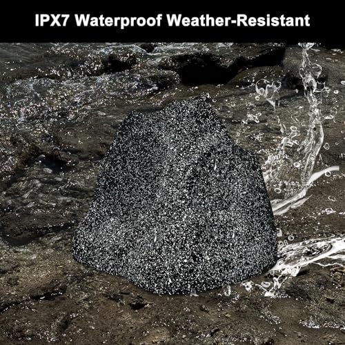 STUDIOFINIX Outdoor Rock Speakers Waterproof, 400 Watt 6.5 Inch Superior Timbre IPX7 Weatherproof,Design for Garden,Patio,Pool,Deck,BBQ (Pair) - Image 4