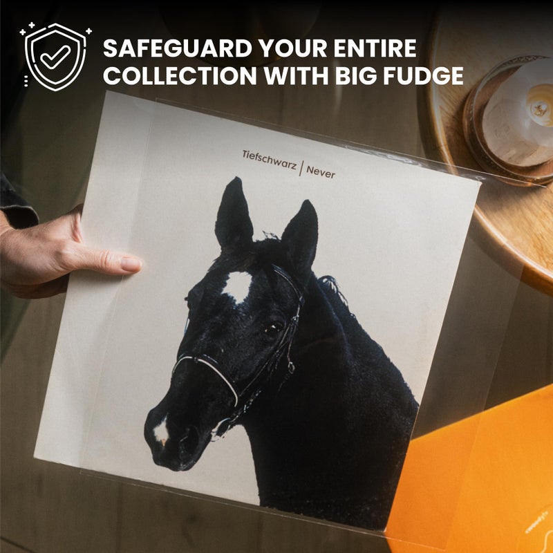Big Fudge 12" Vinyl Record Sleeves - Outer Sleeves 25 Pack - Crystal Clear High-Density Polypropylene Vinyl Covers - Accessories Protect LP Albums from Dust, Dirt & Scratches - Image 2