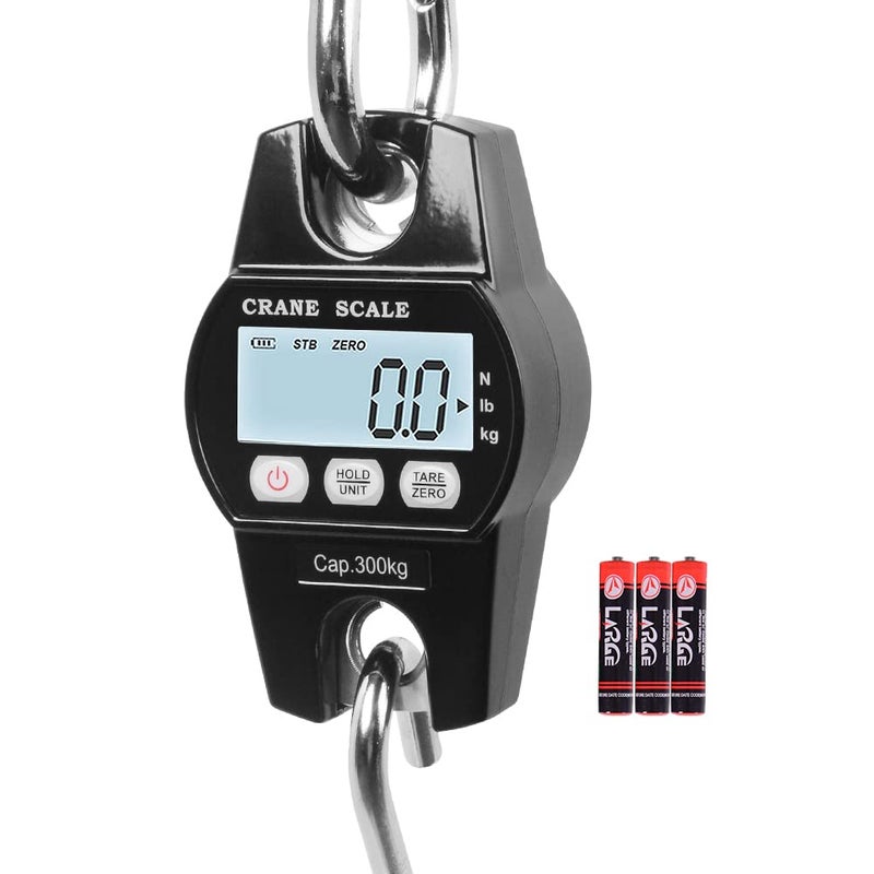 Fuzion Hanging Scale 660lb Heavy Duty Crane Scale Aluminum Body Stainless Steel Hook Hoyer Lift Scale with HoldTare Digital Hanging Scales for Farms Hunting Fishing and Weighing Luggage - Image 2