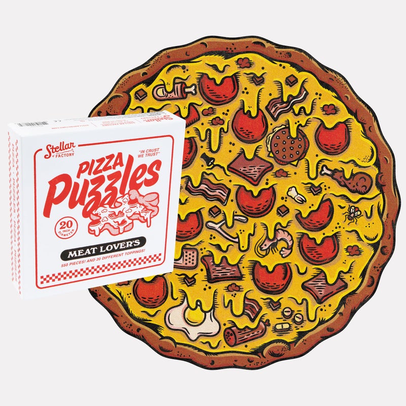 Stellar Factory Pizza Puzzles Meat Lovers A Challenging Cooperative 550piece Jigsaw Puzzle - Image 3