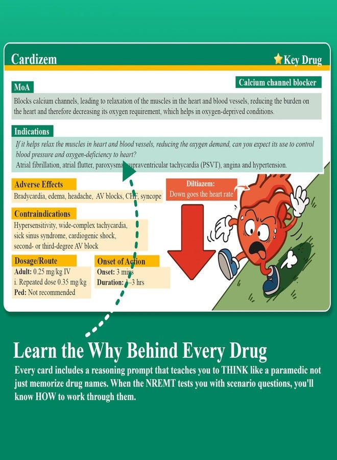 SwiftPass Paramedic Pharmacology Flashcards for EMT & Paramedic Exam Prep - Complete Drug Profiles of The Most Important Drugs - Image 4
