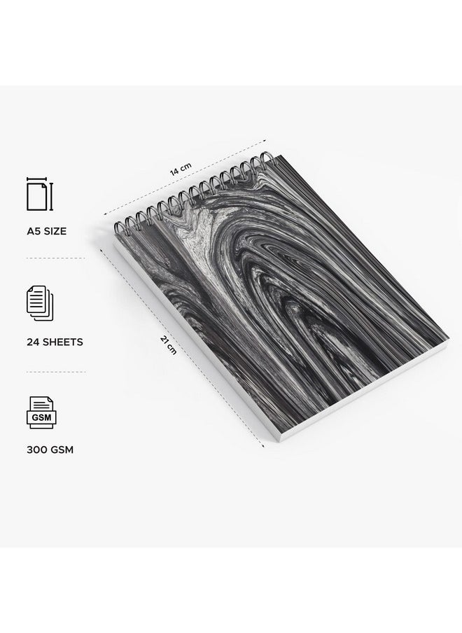 FACTOR NOTES Factor Notes Watercolour Book: A5, 300 GSM Paper, 24 Pages with Perforation, Wiro Bound (Charcoal Arc)  - Image 2