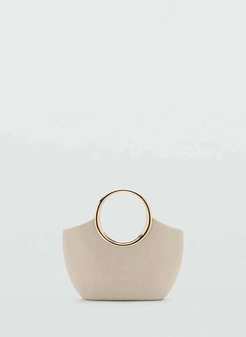 MANGO Metallic Details Handbag