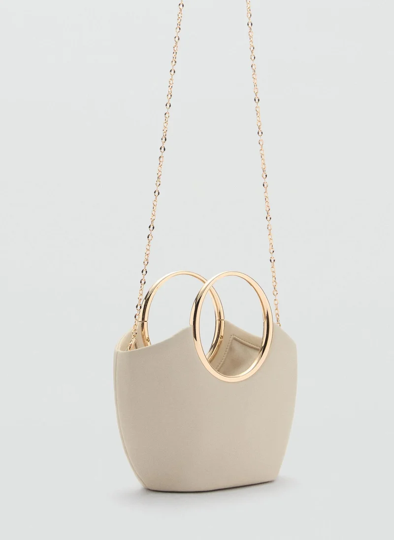MANGO Metallic Details Handbag