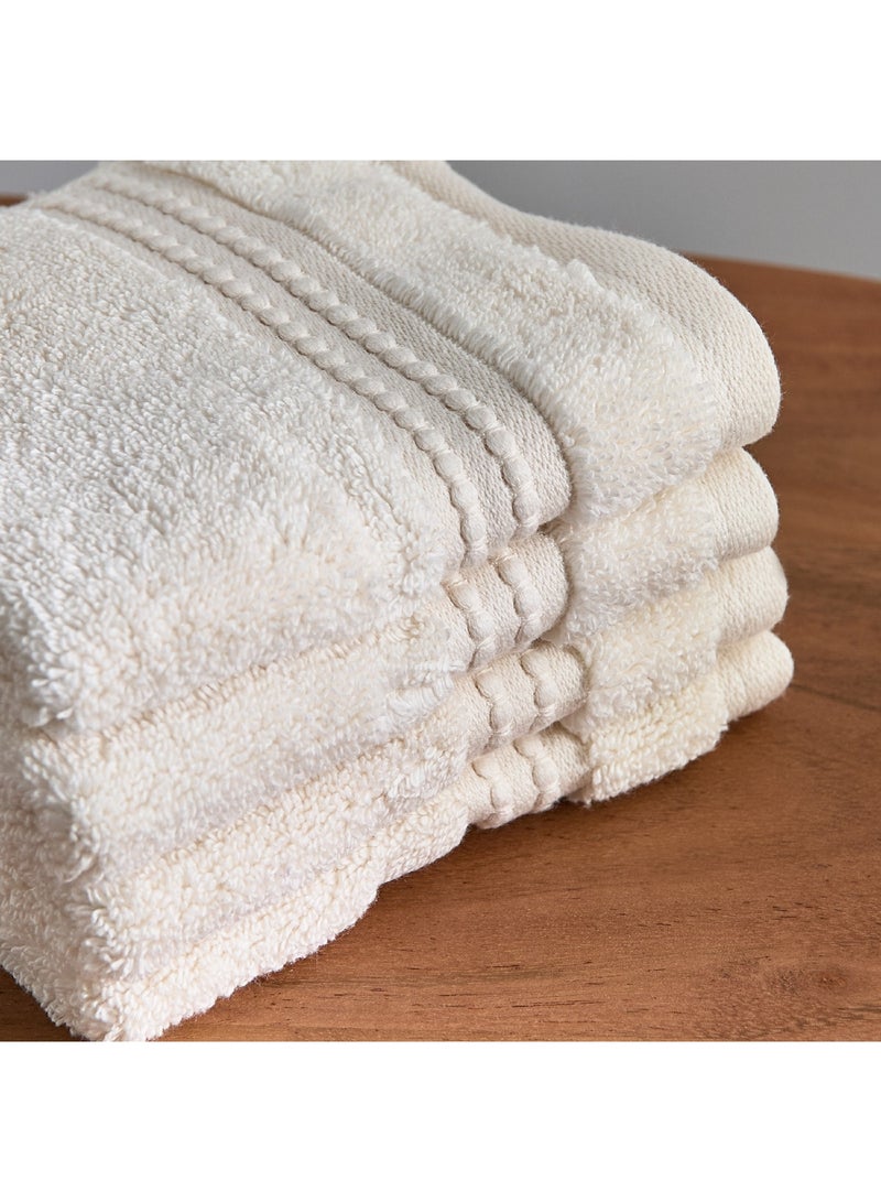 Home Box Cloud Soft Serene Zero Twist 4-Piece Face Towel Set 30 x 30 cm - Image 2