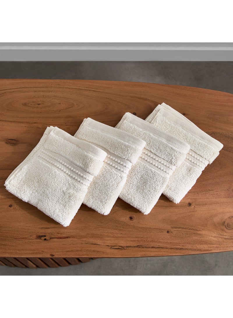 Home Box Cloud Soft Serene Zero Twist 4-Piece Face Towel Set 30 x 30 cm - Image 3