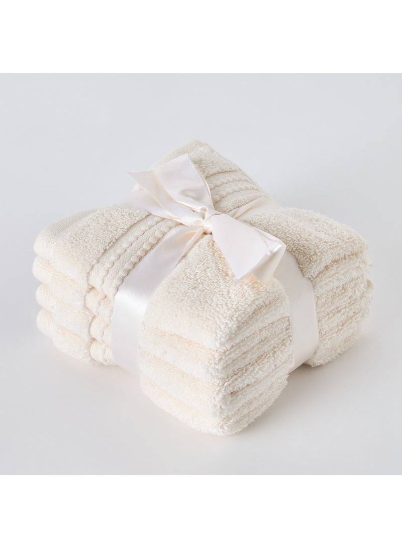 Home Box Cloud Soft Serene Zero Twist 4-Piece Face Towel Set 30 x 30 cm - Image 5