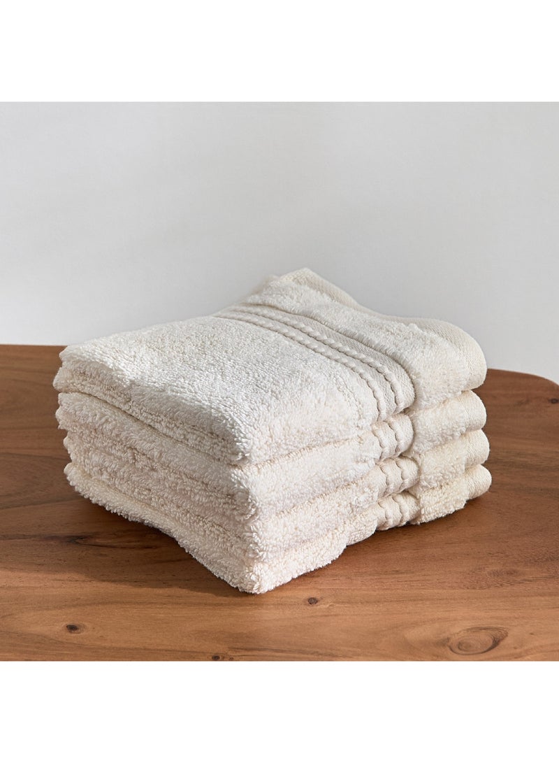 Home Box Cloud Soft Serene Zero Twist 4-Piece Face Towel Set 30 x 30 cm - Image 1
