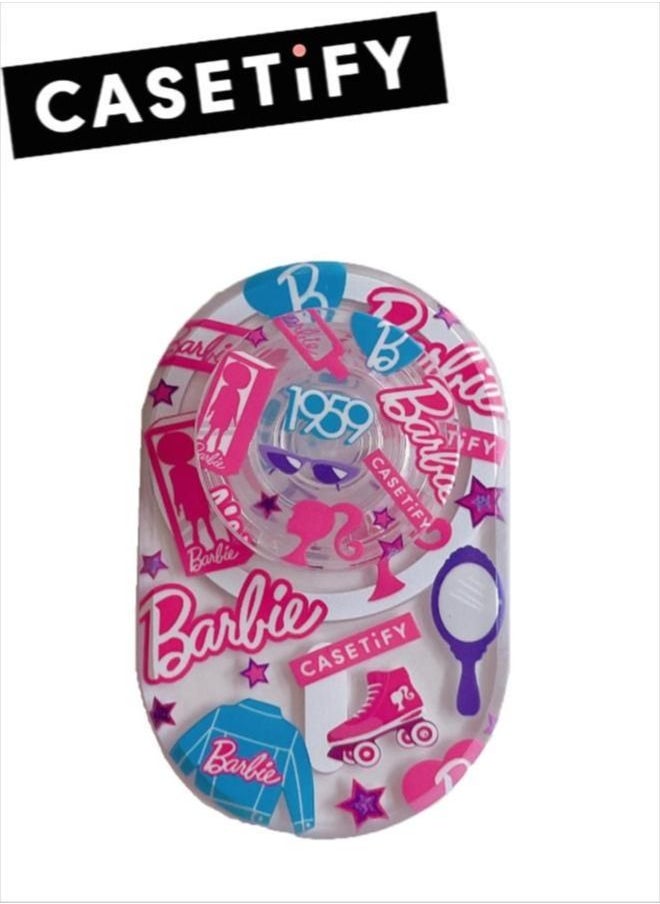Casetify - Barbie Phone Grip Stand Compatible with MagSafe, MagSafe Phone Grip Holder, Wireless Charging Compatible Pink - Image 1